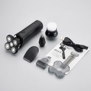 USB Rechargeable 5 Head Floating Men Electric Shaver Beard Hair Trimmer Bald Razor