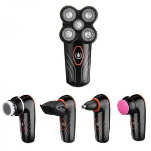 5 In 1 Waterproof Electric Shaver Hair Clipper Facial Cleanser Nose Hair Trimmer Foot Grinding Men