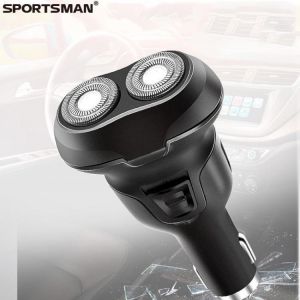 Sportsman&reg; Car Charger Electric Razor Rotatable Electric Shaver Vehicle-mounted Safety Hammer Men