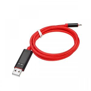 USB Charging Cable + LED Display Nylon Data Wire Cord For Android Type-C/Micro