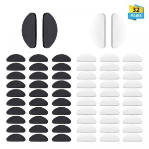 CHARMINER 32 Pairs Soft Eyeglasses Nose Pads, Thin Glasses Adhesive, Stick on Anti-Slip Soft Silicone Adhesive Nose Pads for Eyegl