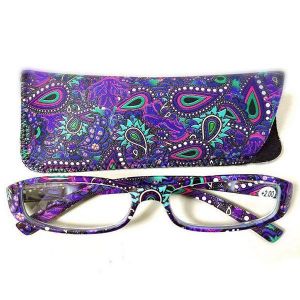 Fashion Personality Printed Bag Comfortable Reading Glasses Flower Pattern Beauty