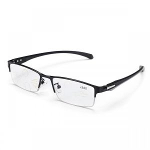 Progressive Multi Focus Photochromic Half Rimless Reading Glasses Sunglasses