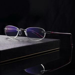 SHUAIDI&reg; Women's Lightweight Anti-fatigue Anti-blu-ray Integrated Frameless Reading Glasses 8015