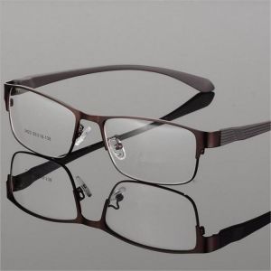 Fashionable Light Slim Eye Glasses Frame Metal Full Rim Frame Rx Prescription Lens for Men and Women