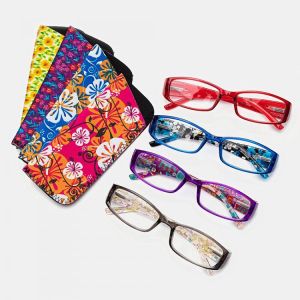 shopping משקפי קריאה Women Men Unisex Multi-colored Retro Square Frame Reading Glasses