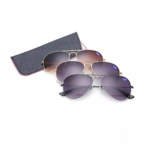 Sunglasses Double-light Presbyopic Glasses Far and Near Double-Purpose Reading Glasses with Leather Glasses Cover