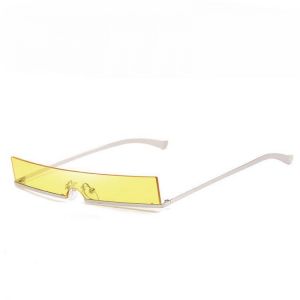 KCASA Metal Sunglasses Men Women Candy Color Retro Square Sun Glasses Anti-UVA Anti-UVB