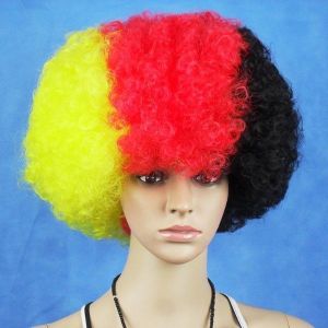 Germany National Flag World Cup Fans Synthetic Cosplay Party Wigs