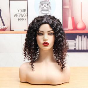 Women Curly Wig Fluffy Small Roll Wig Synthetic Wavy Hair Heat Resistant Wig