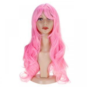 Women Wig Full Wavy Hair Extensions Heat Resistant Synthetic Grey