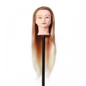 shopping פיאות ותוספות שיער 27&#039;&#039; Colorful Mannequin Head Hair Hairdressing Practice Training Salon + Clamp