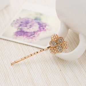 shopping פיאות ותוספות שיער Heart Bow Flower Pearl Rhinestone Crystal Hairpin Hair Clip