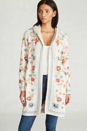 Ladies S DRIFTWOOD Shelly KIMONO SPARTAN Embroidered FLORAL Jacket / Sweater NWT