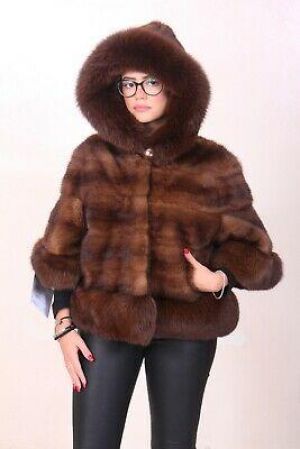 GIACCA PELLICCIA VISONE MINK FUR JACKET NERZ JACKE PELZMANTEL hopka FOURRURE