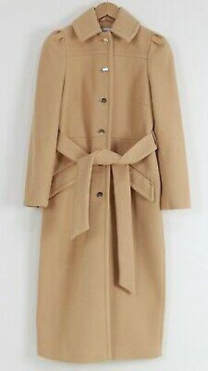 Gallery Dunnes Women's Camel Long Winter Oversized Belted Coat UK 8 to 18