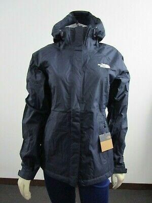 Womens The North Face Venture Waterproof Dryvent Hooded Rain Jacket Navy White