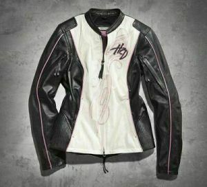 Harley Davidson Women's Pink Label White Leather Jacket 97010-14VW XS S M L 2XL