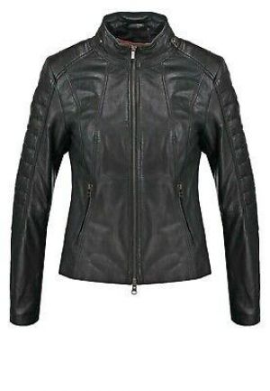 Damen Lederjacke Echt Lammleder Pure Leder Bomber Bikerjacke - WJA649