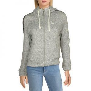 Reebok Women's Heathered Zip Up Active Hoodie with Sherpa Lining
