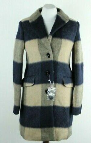 Maxmara Nuovo Multicolore IN Lana Collarino Grande Bottoni Donna Cappotto Misura