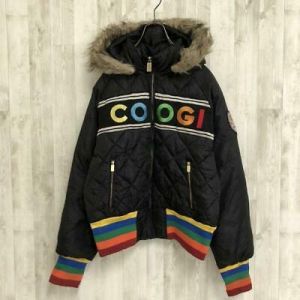 COOGI Jumper Blouson Fur Hood Removable Embroidery Logo Outer O7052