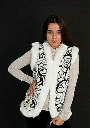 Sleeveless jacket Sheepskin shearling vest Fur vest White fur Warm vest