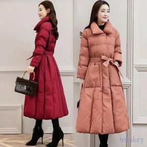 Womens Winter Cotton-padded Clothes Slim Fit Overknee Thicken Coats Sweet Jacket