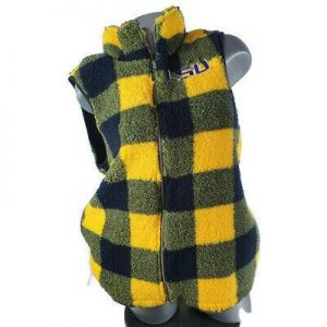 NEW Victorias Secret LSU Tigers Fuzzy Fleece Jacket Vest Full Zip S M L $89