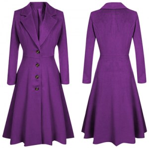 Women Ladies Lapel Button Long Trench Coat Jacket Dress Ladies Overcoat winter