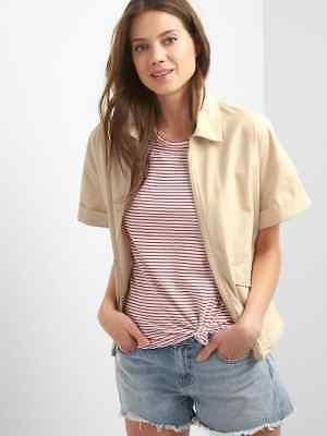 Gap Short sleeve utility jacket, Sz L Color: ecru  (161122)