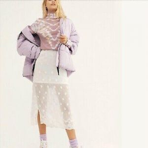 Free People Hailey Puffer Coat Jacket Lilac Cloud Medium M NWT New