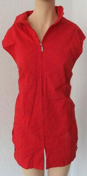 LAURA LEBEK Tretch Vest Size 48 XL Top Transitional Red