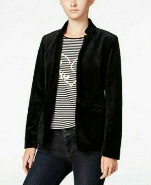 Maison Jules Velvet Blazer~Deep Black~Size 8~ORG. $99~NWT~Sale!!!!