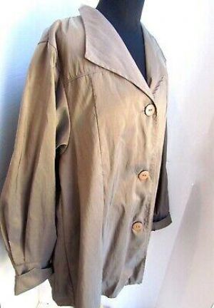 Maralyce Ferree Taupe Brown Beige Khaki “Glowy” Swingy Packable Jacket M L