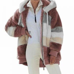 Winter Women Loose Fashion Plush Overcoat Coat Long Sleeve