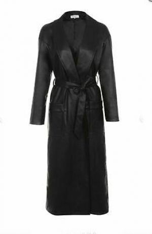 Cuero Negro Abrigo Largo Mujer Real Cordero Gabardina Invierno Abrigo Chaqueta