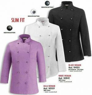 Jacket Cookie Slim Fit Woman Lady 3 Colour egochef Chef Jacket Kochjacke Куртка