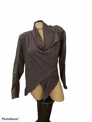 Blank NYC Asymmetric Grey Side Zip Jacket NEW NWT