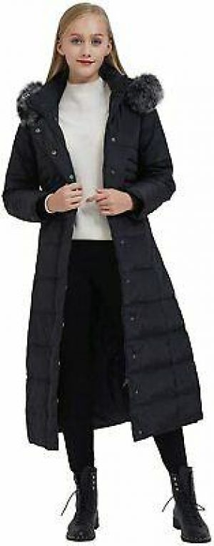 ilishop Women's Thickened Maxi Down Jackets- Hooded Long Down Jacket Winter Park