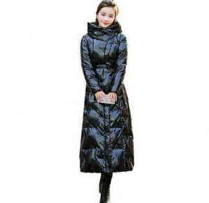 Kapuzen Damen Baumwolle Daune Warm Snow Mantel Kordelzug Puffer Oversize Light