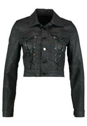 Neu Damen Lammleder Stylisch Slim Fit Motorrad Schwarz Jacke - WJ210