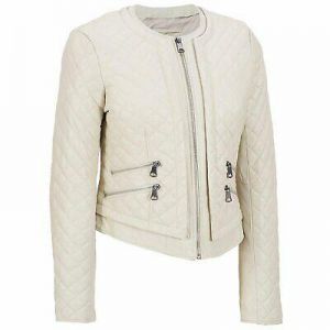 Promi Damen Lammleder Jacke Motorrad Slim Fit Biker - WJ413