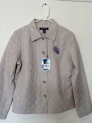 NCAA SFA Women's Quilted Button Front Jacket, Stone, Sz. Large