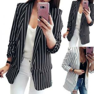 Autumn Winter Fits Women Blazer Mujer Formal Jackets Office Lady Open Front