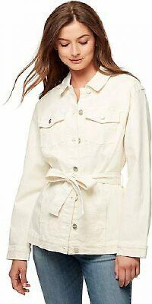 Sanctuary womens Jessa Tie Belt Trucker Jacket