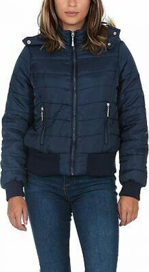 JOUJOU Womens Faux Fur Lined Hooded Puffer Down Jacket