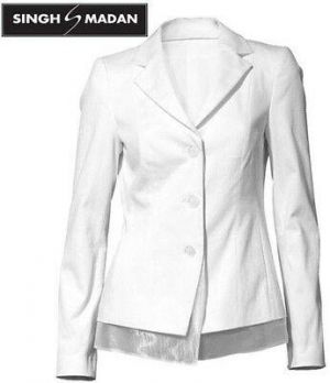 shopping מעילים וג׳קטים NEU ELEGANTER PIKEE BLAZER mit ORGANZA GR. 36 SINGH S MADAN weiss 119€ *008956