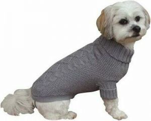 Vo-Toys Votoys Doggiduds Dog Grey Pastel Cotton Blend Turtleneck Sweater 18-21"