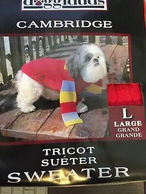 Vo-Toys Votoys Doggiduds Dog Scarlet Cambridge Knit Red Sweater 18-21" Large